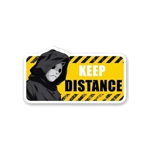 Keep Distance Sticker Transparent