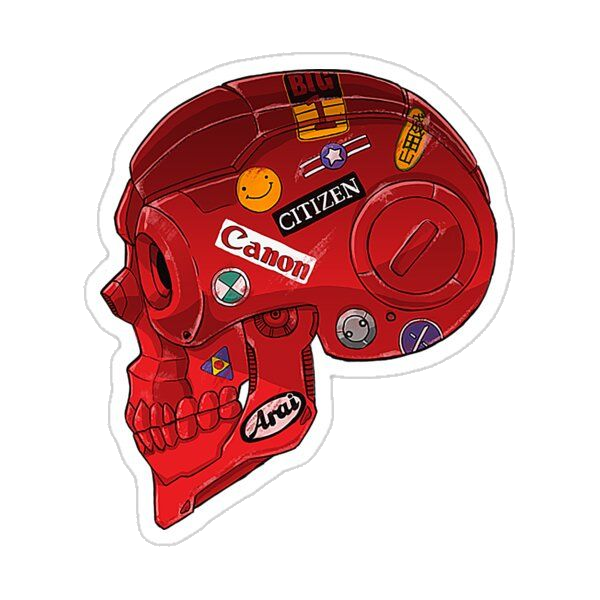 Red Skull Sticker Transparent